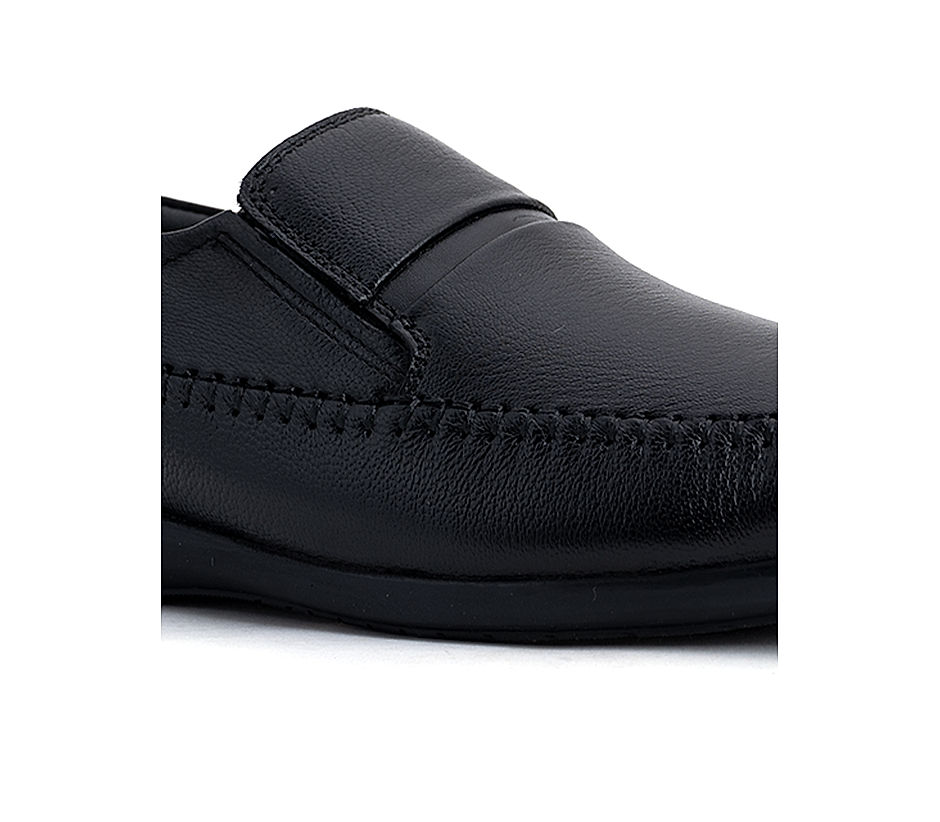 KHADIM British Walkers Black Leather Formal Slip On Shoe for Men (5053096)