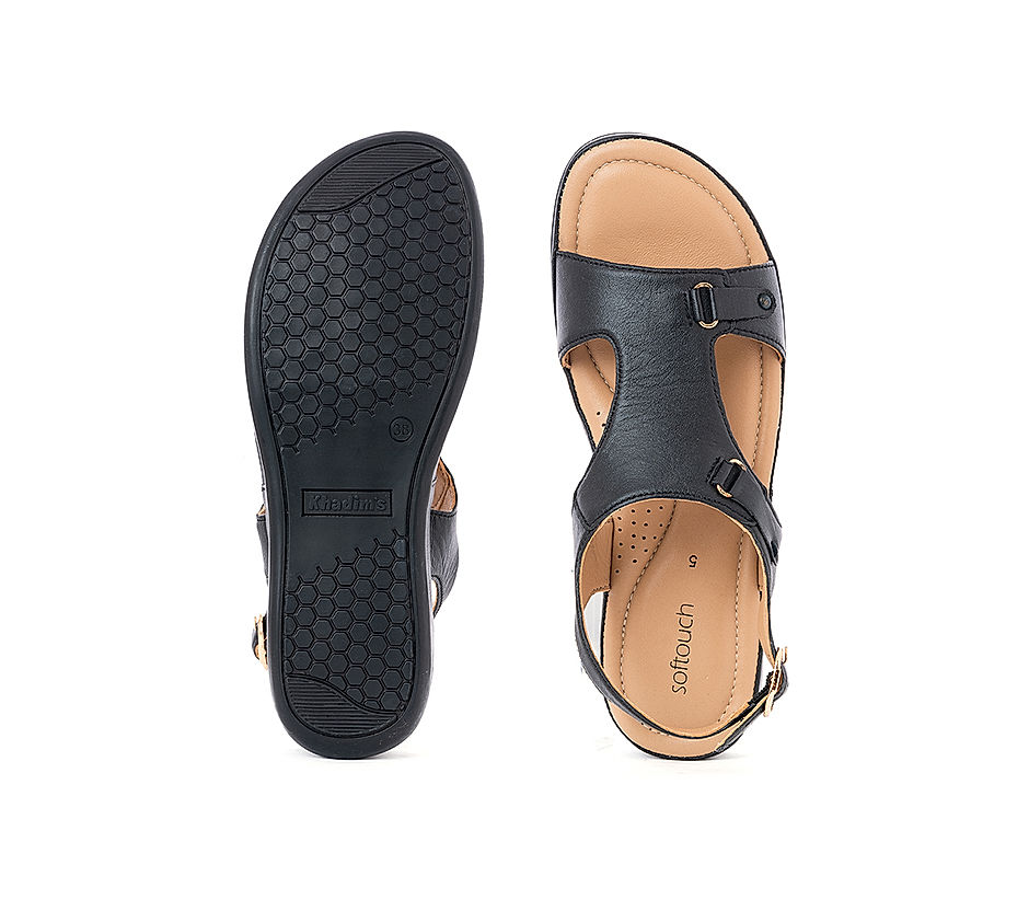 Flat leather sandals for women hot sale