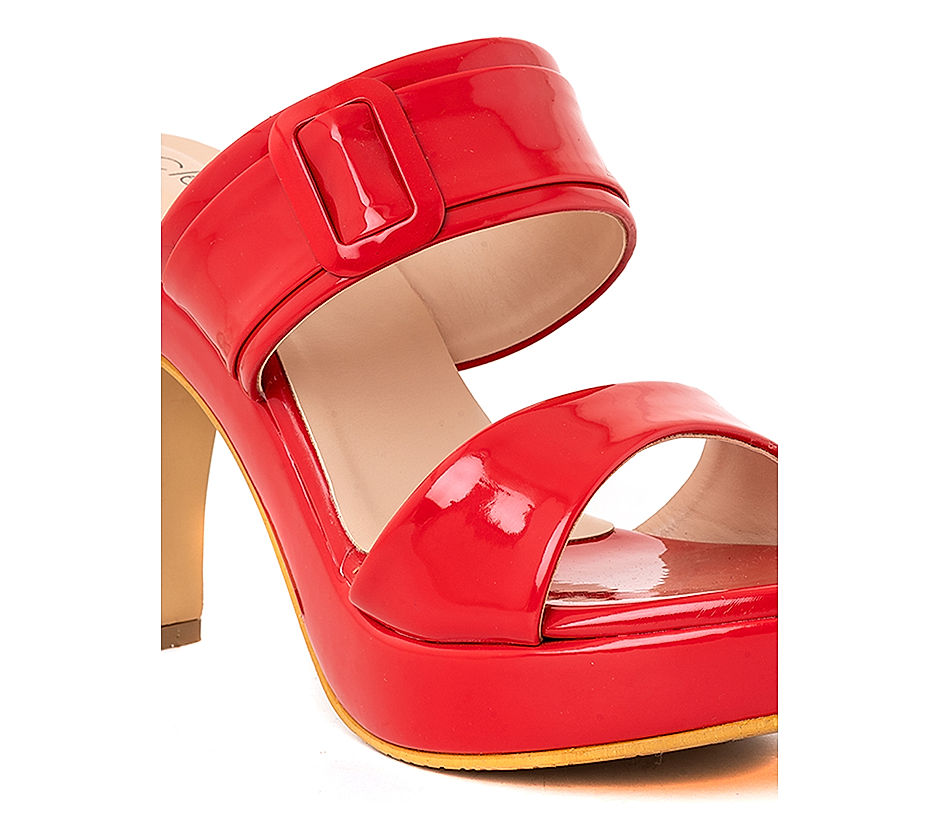 Red High Heel Sandals - Strappy High Heels - Square Toe Heels - Lulus