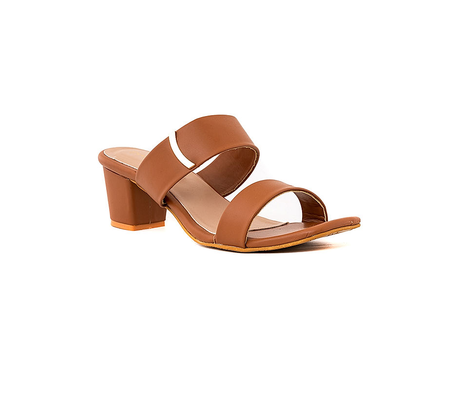 Brown Block-Heel Sandals for Women