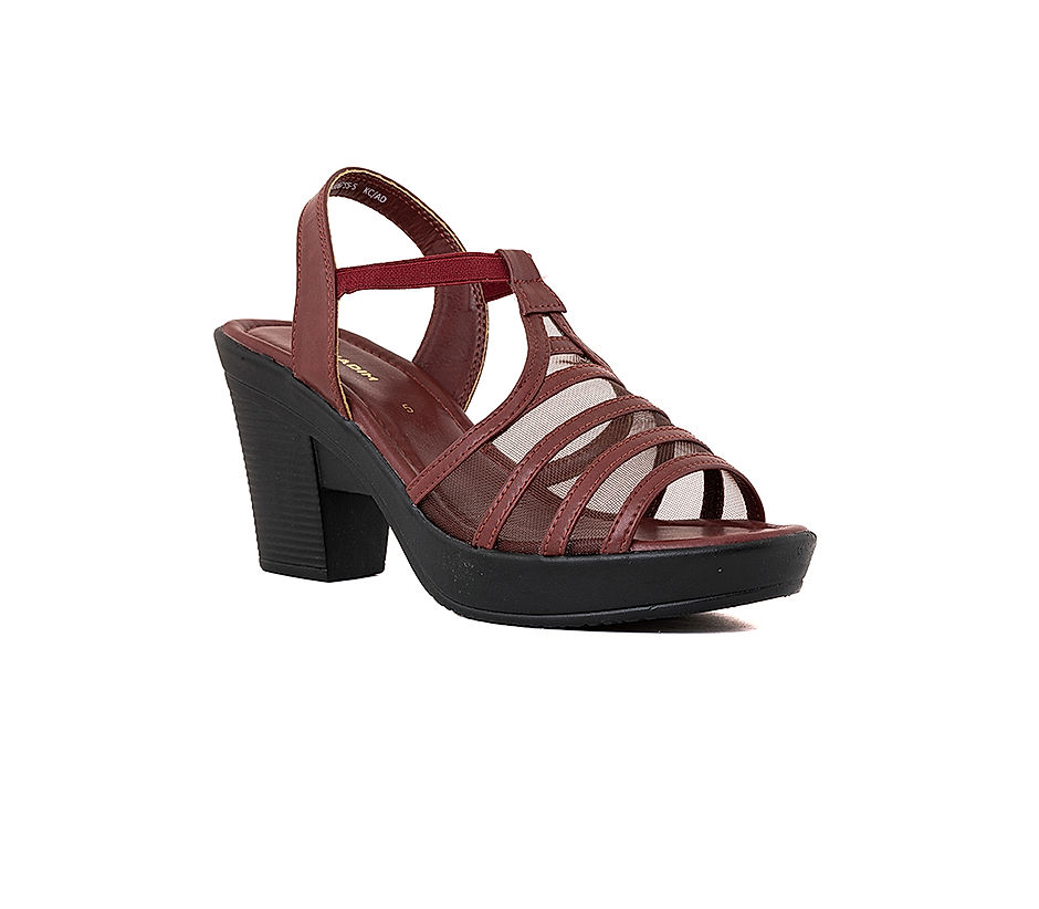 Burgundy high heel discount sandals