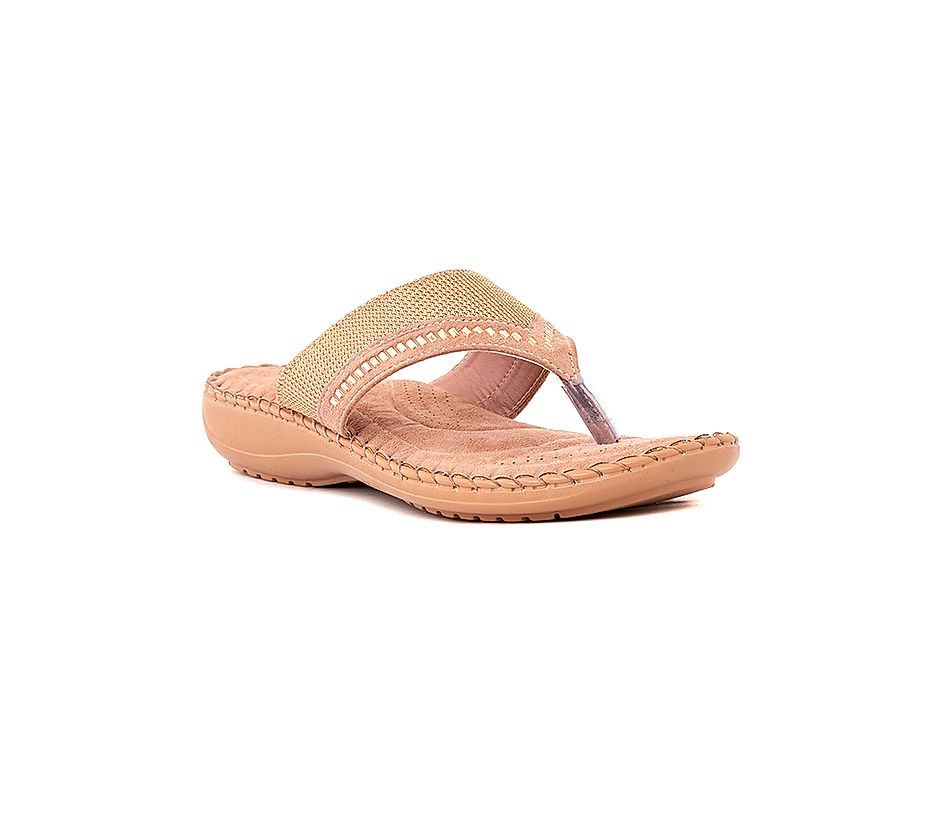 Khadim Beige Flat Sling Back Sandal for Women