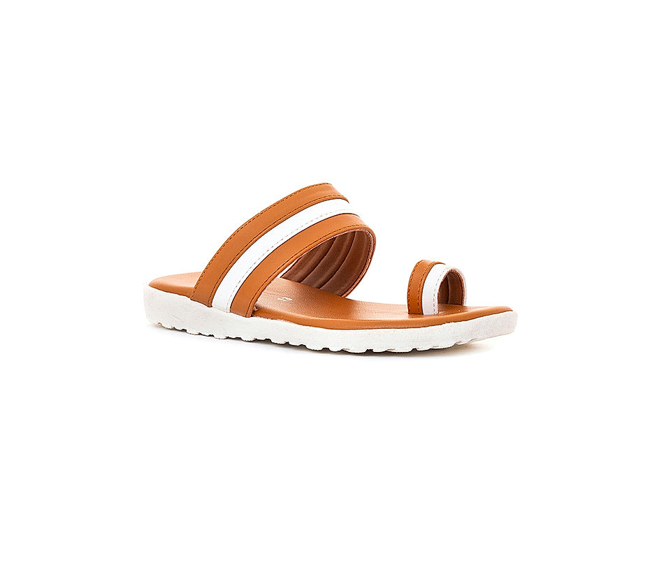 Walkaroo Men Fishermen Cut Slide Sandals - WG5306 Brown – Walkaroo Footwear