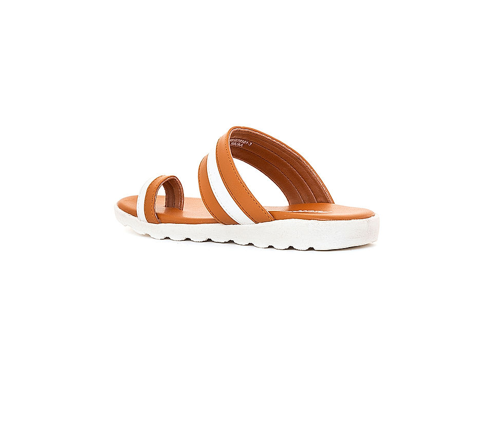 Slip on best sale tan sandals