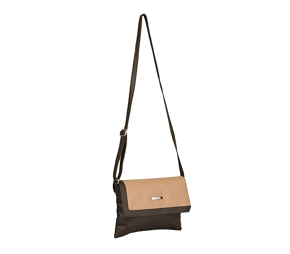 Buy FUN BUTTONS TAN BROWN SLING BAG for Women Online in India