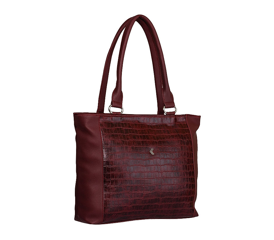 All Day Tote Bag- Burgundy Leather – Brandless