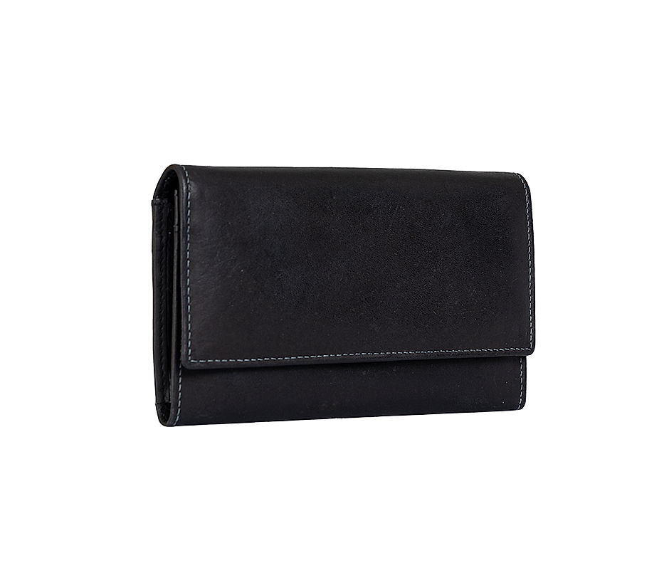 Khadim Black Clutch Bag Wallet for Women (6740256)