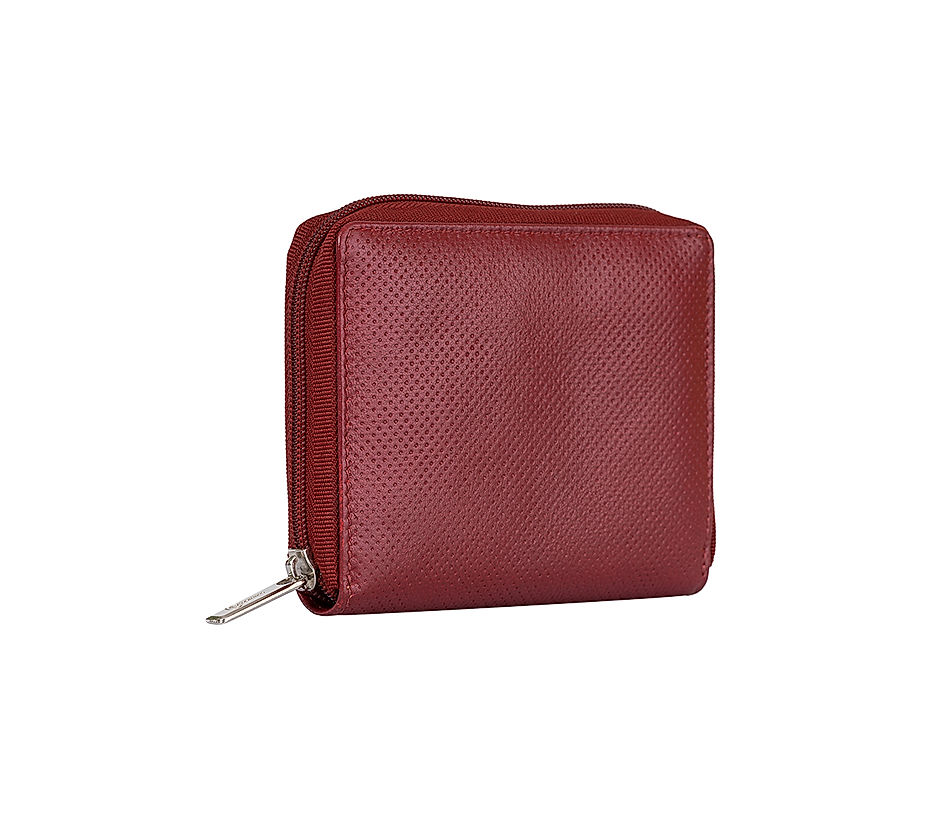 Khadim Cherry Red Zip Around Wallet for Women (6740265)