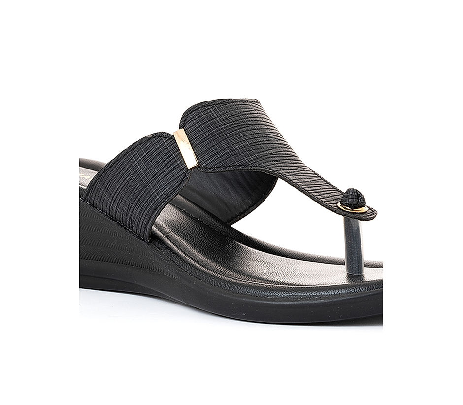 Black wedge flip discount flops