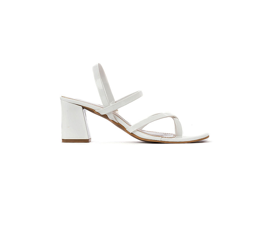 Buy JM LOOKS Fashion Casual Strappy Block Heels Sandals For Womens & Girls  TSH-1-White-41-X at Amazon.in | Strappy block heel sandals, Heels, Strappy  block heels
