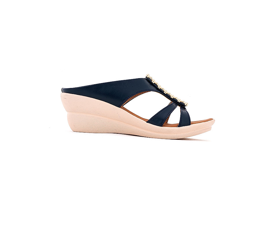 Women's Wedge Sandals navy blue Daphne