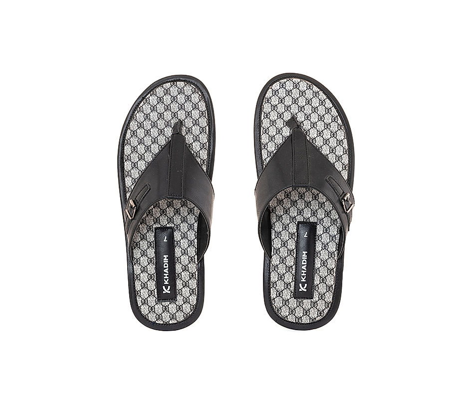 Black and discount white flip flops