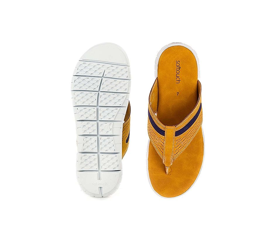 Softouch Tan Flip Flops for Men