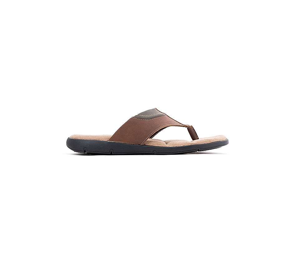 Softouch Brown Flip Flops for Men