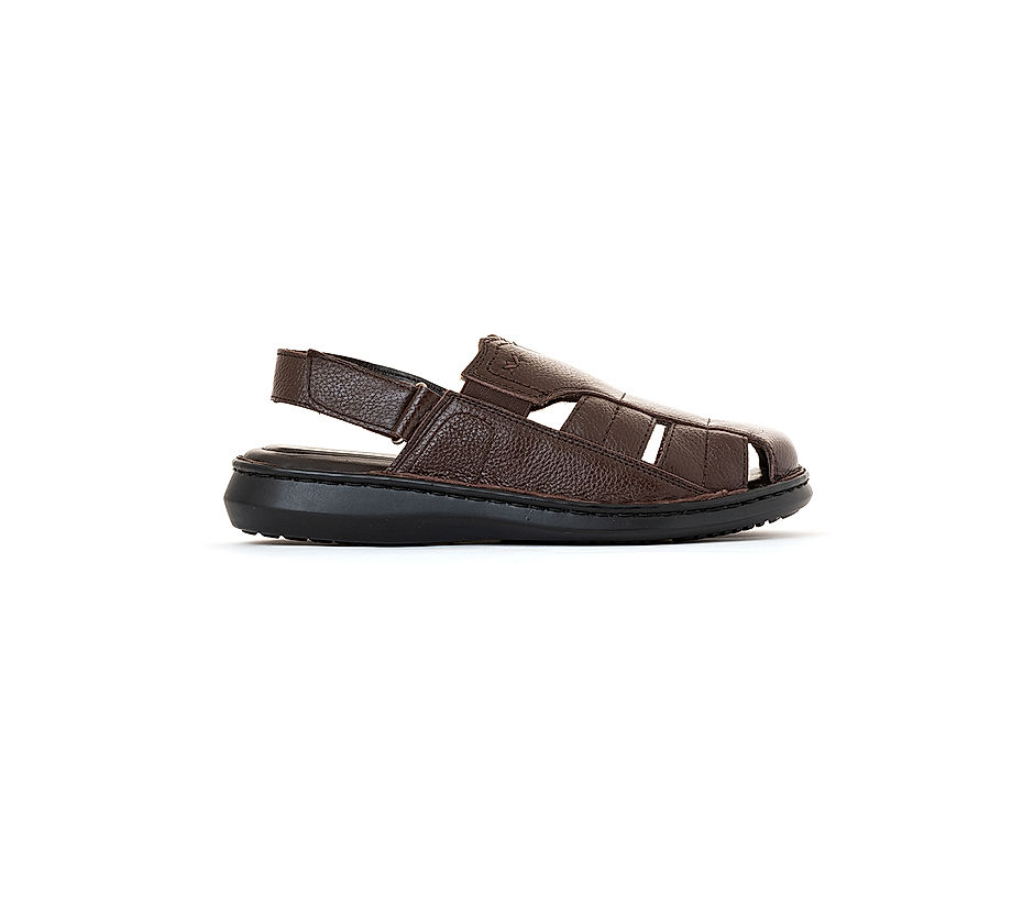 KHADIM British Walkers Brown Leather Casual Sandal for Men (5053154)