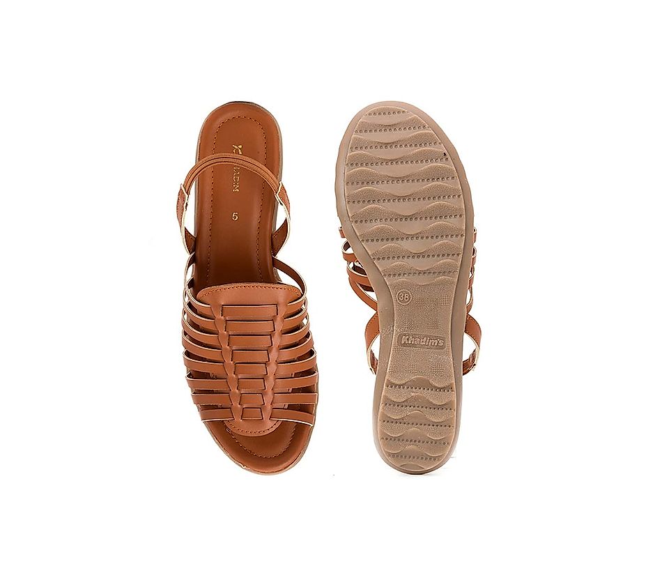 Khadim Tan Huarache Sandal for Women