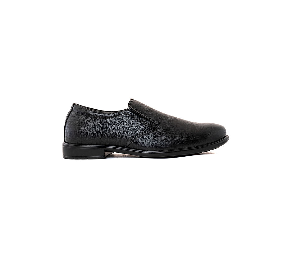 KHADIM British Walkers Black Leather Formal Slip On Shoe for Men (5406946)