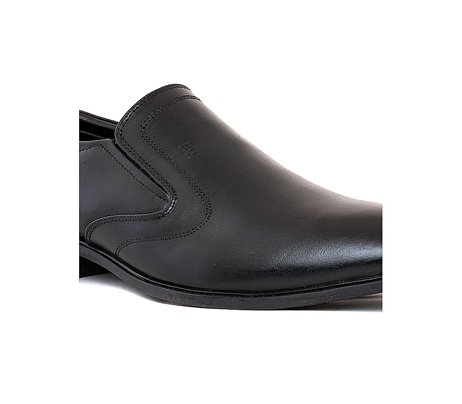 KHADIM British Walkers Black Leather Formal Slip On Shoe for Men (5406956)