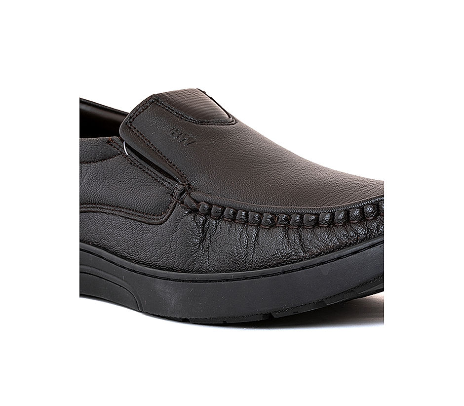 KHADIM British Walkers Brown Leather Formal Slip On Shoe for Men (5406964)