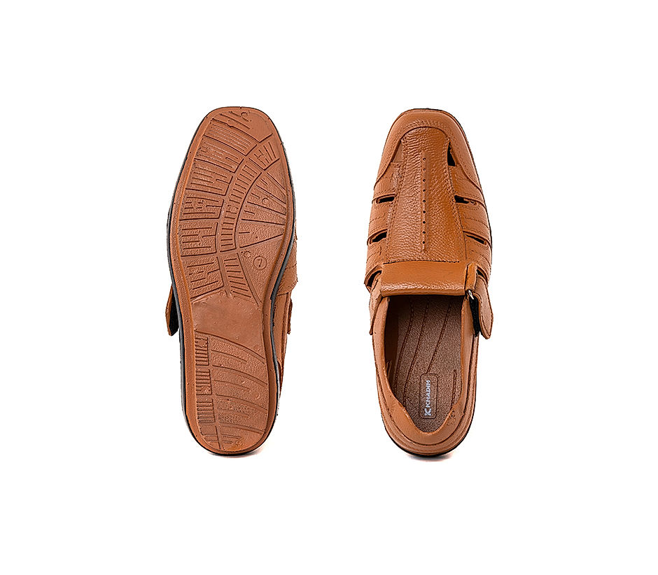 KHADIM Brown Washable Sandal Shoe for Men (6540244)