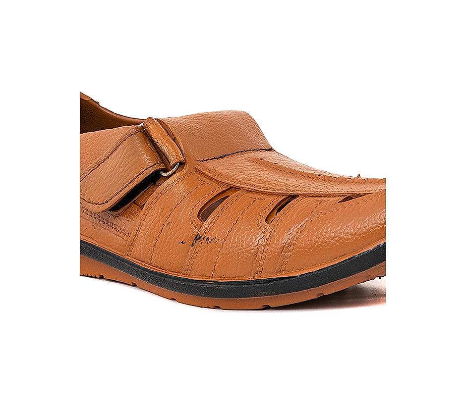 KHADIM Brown Washable Sandal Shoe for Men (6540244)