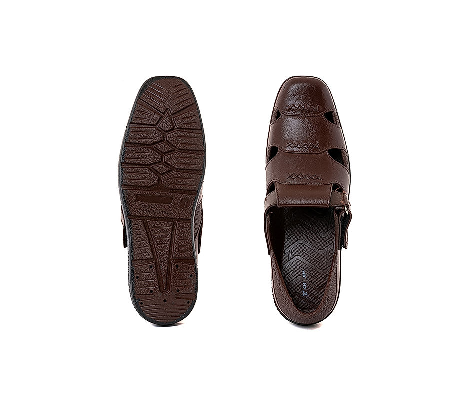 KHADIM Brown Washable Sandal Shoe for Men (6540254)