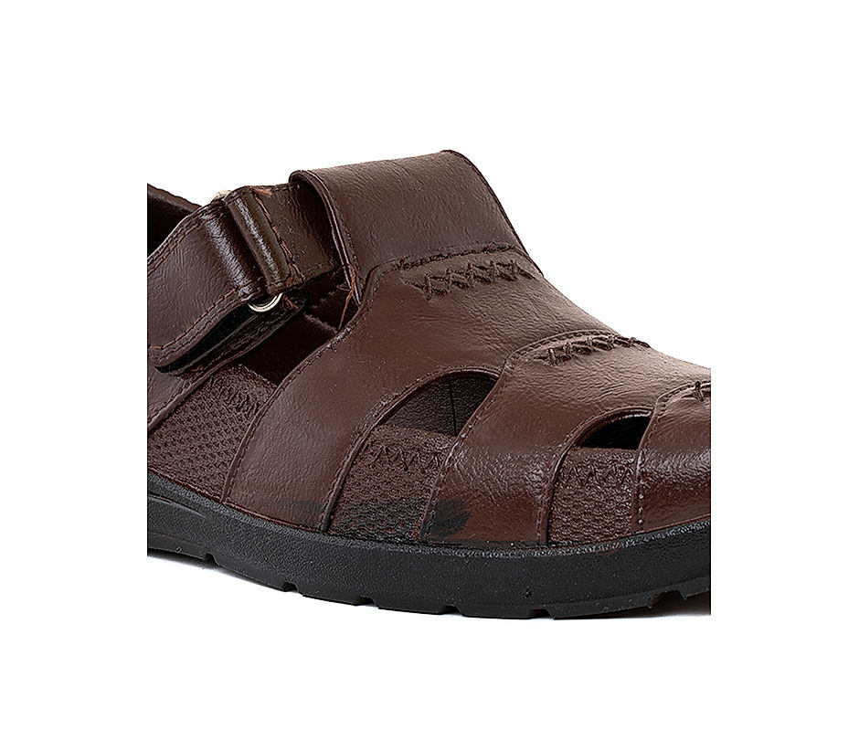 KHADIM Brown Washable Sandal Shoe for Men (6540254)