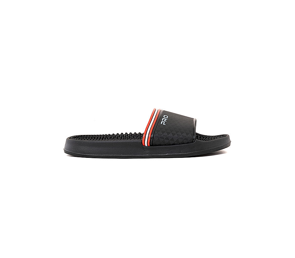 KHADIM Pro Black Washable Mule Slide Slippers for Men (6760406)