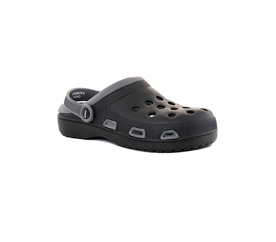 KHADIM Pro Black Washable Clog Sandal for Men 6700086