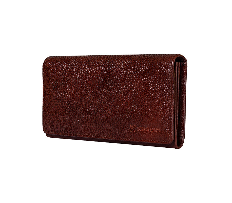 Khadim Brown Clutch Bag Wallet for Women (3483715)