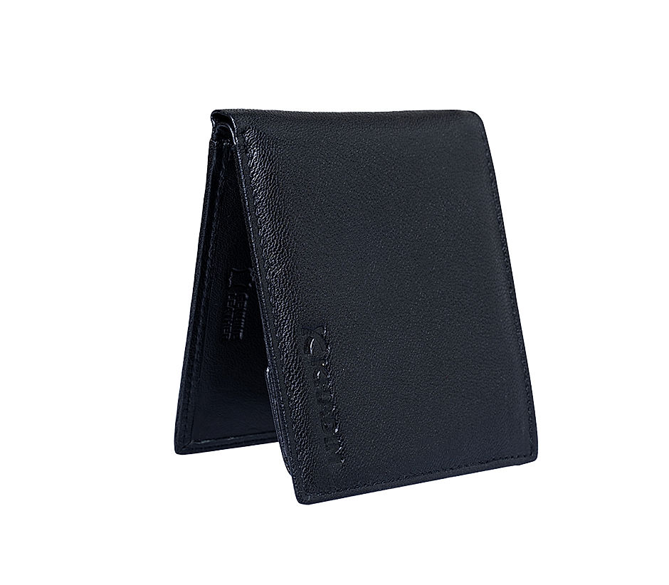 Khadim Black Single Fold Wallet for Men (5780736)
