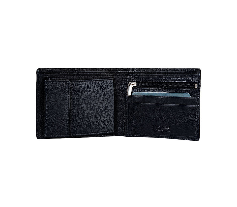 Khadim Black Single Fold Wallet for Men (5780736)