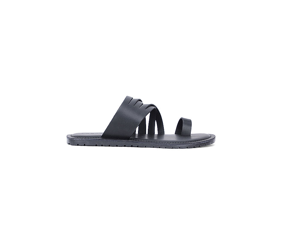 KHADIM Lazard Black Casual Slip On Sandal for Men (6550056)